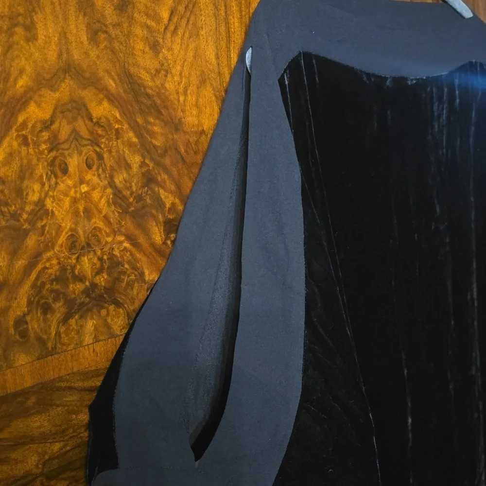 NWT Eileen Fisher Velvet Black Banteau Kimono Top Women's 2x - Picture 3 of 11